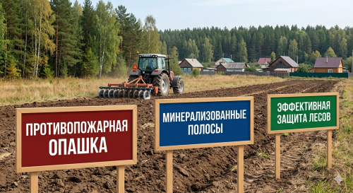 Противопожарная опашка и минерализованные полосы — эффективная защита лесов и населенных пунктов от пожаров