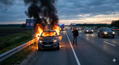 Красный дым на трассе: что делать при возгорании авто