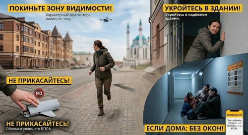 Действия при атаке БПЛА в Татарстане — инструкция МЧС