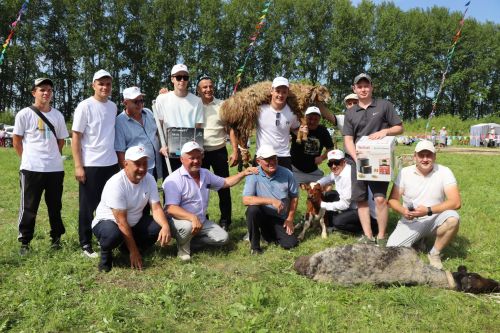 Главный батыр из Курманаево получил в награду барана и теленка