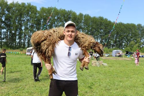 Главный батыр из Курманаево получил в награду барана и теленка