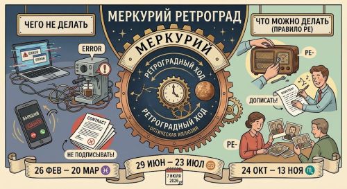 Ретроградный Меркурий 2026: что нужно знать с 7 июля