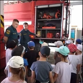Воспитанники детского сада «Камыр Батыр» с экскурсией посетили пожарную часть