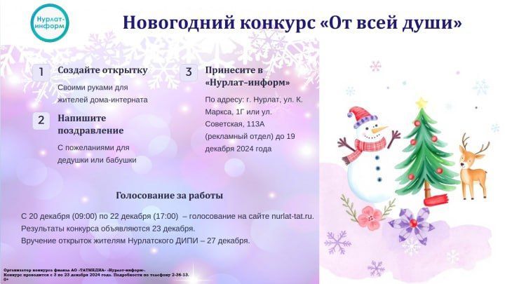 Итоги конкурса новогодних открыток «От всей души»