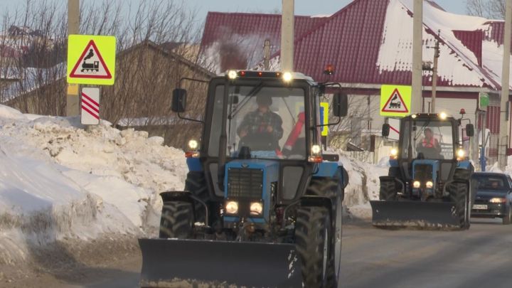 С начала года с городских улиц Нурлата вывезено около 20-ти тысяч кубов снега