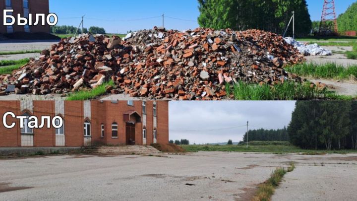 В Нурлате ликвидировали незаконную свалку строительного мусора