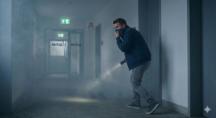 Огонь в коридоре: как спастись и не вдохнуть дым