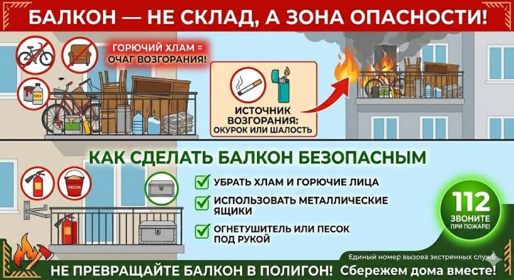 Правила пожарной безопасности на балконе и лоджии: что нельзя хранить и как тушить